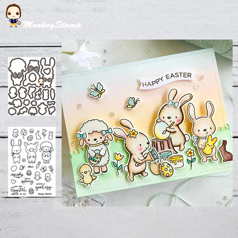 MonkeyStamp Rabbit and Sheep Metal Cutting Dies and Stamps for DIY Scrapbooking photo album Decorative Embossing DIY Paper Cards
MonkeyStamp Rabbit and Sheep Metal Cutting Dies and Stamps for DIY Scrapbooking photo album Decorative Embossing DIY Paper Cards