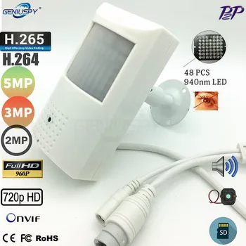 5MP 3MP 2MP 1.3MP 1MP Pir 미니 IP 카메라 940nm IR 나이트 비전 카메라 핀 홀 보안 CCTV IP 카메라 SD 카드 슬롯 마이크