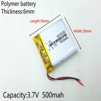 3.7V 500mAh 603030 Lithium Polymer Li-Po li ion Rechargeable Battery cells For Mp3 MP4 MP5 GPS mobile bluetooth
3.7V 500mAh 603030 Lithium Polymer Li-Po li ion Rechargeable Battery cells For Mp3 MP4 MP5 GPS mobile bluetooth