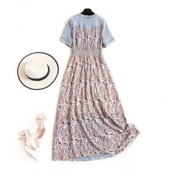 new 2020 women sweet v neck print chiffon jeans midi dress elegant agaric lace ruffles vestidos chic brand party summer dresses
new 2020 women sweet v neck print chiffon jeans midi dress elegant agaric lace ruffles vestidos chic brand party summer dresses
