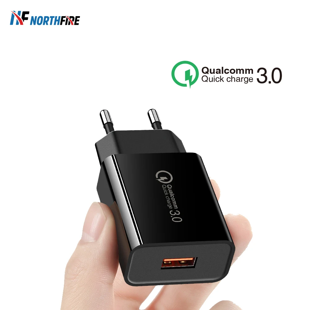 NORTHFIRE EU Plug USB 3.0 Quick Charge Mobile Phone Charger Wall Charger Adapter for iPhone Samsung S10 HUAWEI Xiaomi Universal
NORTHFIRE EU Plug USB 3.0 Quick Charge Mobile Phone Charger Wall Charger Adapter for iPhone Samsung S10 HUAWEI Xiaomi Universal
