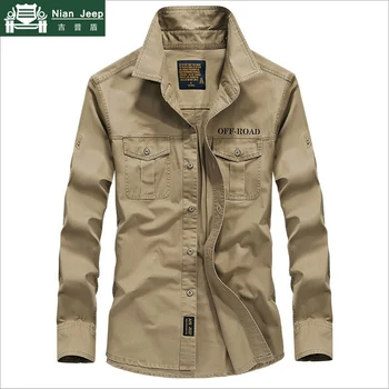 Brand Military Shirt Men Spring Autumn 100% Cotton Casual Multi-pocket Long Sleeve Mens Shirts Plus Size S-4XL Camisa Masculina 
Brand Military Shirt Men Spring Autumn 100% Cotton Casual Multi-pocket Long Sleeve Mens Shirts Plus Size S-4XL Camisa Masculina
