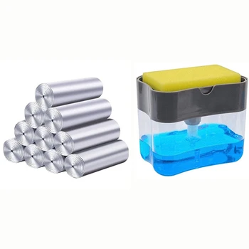 1 Set Soap Dispenser for Kitchen + Sponge Holder 2-In-1 Dish Soap Dispenser& 1 Set 4 Gallon 300 Counts Strong Trash Bags
1 Set Soap Dispenser for Kitchen + Sponge Holder 2-In-1 Dish Soap Dispenser& 1 Set 4 Gallon 300 Counts Strong Trash Bags