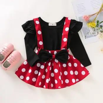 2020 fashion baby girl Ruffles T-shirt Tops+Dot Print Suspender Skirts Outfits Sets Infant Girls Clothing Suit девочки
2020 fashion baby girl Ruffles T-shirt Tops+Dot Print Suspender Skirts Outfits Sets Infant Girls Clothing Suit девочки