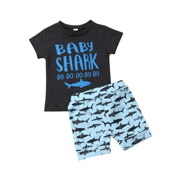 2019 Toddler Kids Baby Boys Shark Clothes Set Summer Short Sleeve Letter Tops T-Shirts Shorts 2PCS Clothing Outfits 2PCS
2019 Toddler Kids Baby Boys Shark Clothes Set Summer Short Sleeve Letter Tops T-Shirts Shorts 2PCS Clothing Outfits 2PCS