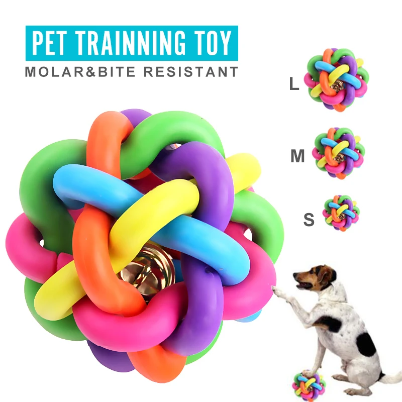 Colorful Pet Dog Rubber Sound Toys Ball Fun Bell Trainning Tool Cat Toy Interactive Environmental Protection Durable Pet Product
Colorful Pet Dog Rubber Sound Toys Ball Fun Bell Trainning Tool Cat Toy Interactive Environmental Protection Durable Pet Product
