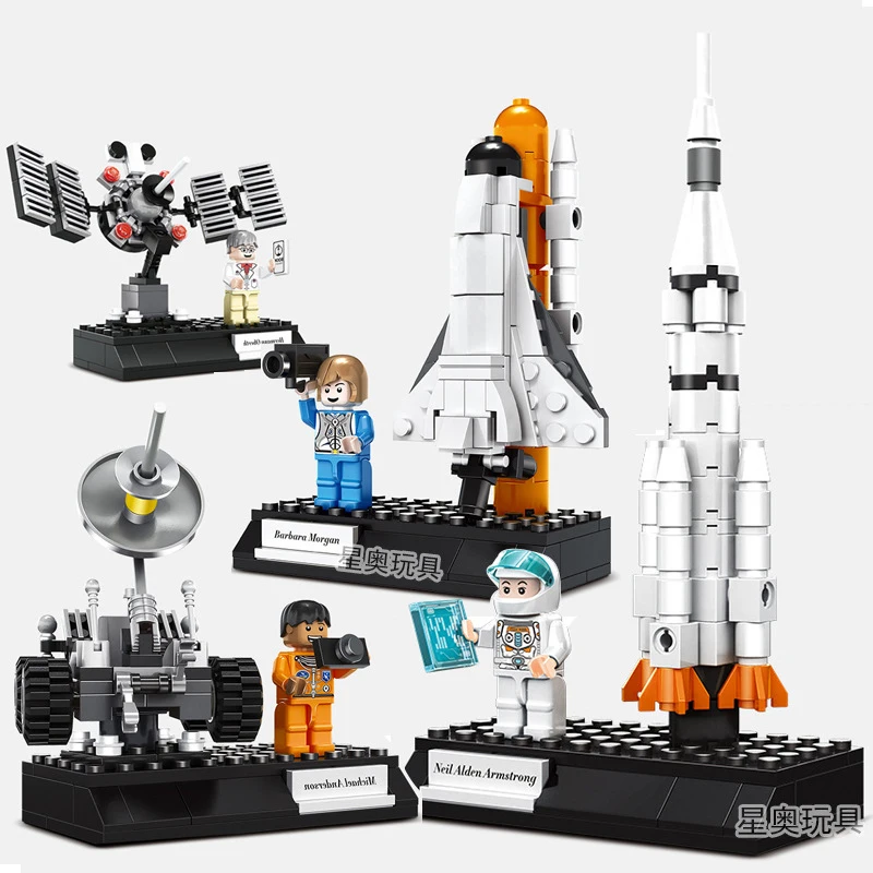 106PCS Building Blocks Aviation Rocket Satellite Space Shuttle Moon Exploration Vehicle Travel Educational Toys For Kids Gift
106PCS Building Blocks Aviation Rocket Satellite Space Shuttle Moon Exploration Vehicle Travel Educational Toys For Kids Gift