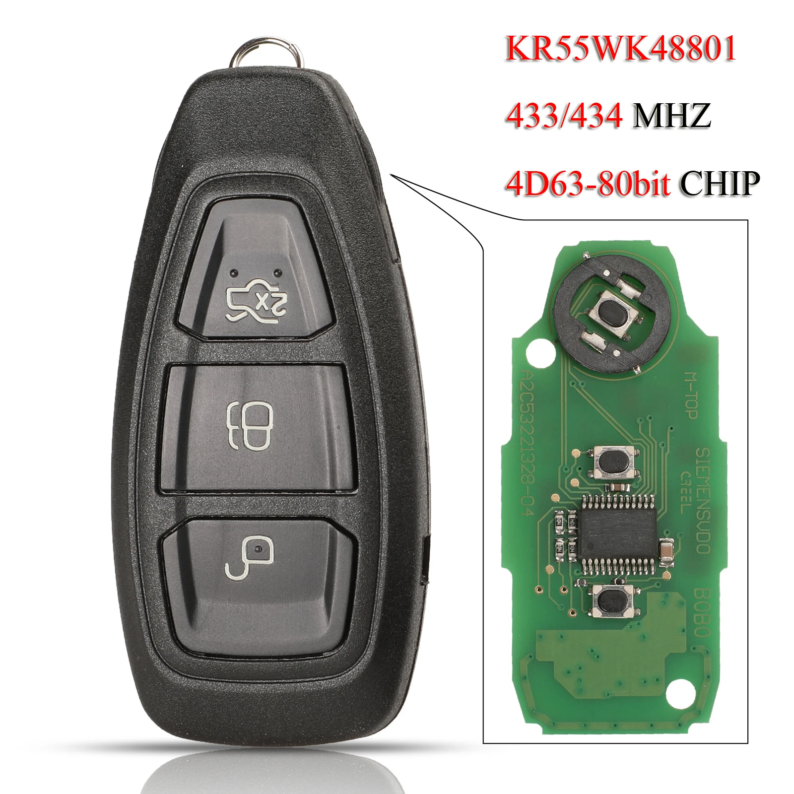Умный Автомобильный ключ Kutery с дистанционным управлением для Ford Focus C-Max Mondeo Fiesta