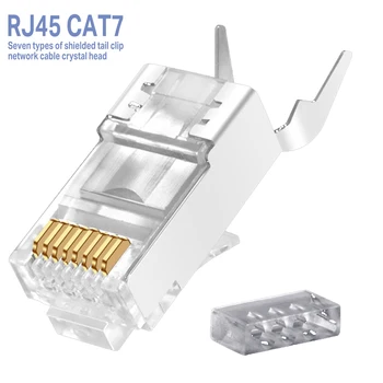 RJ45 Connector Network Cable Connector Cat6a Cat7 RJ45 Plug Shielded FTP 8P8C Network Crimp Connectors 1.3mm
RJ45 Connector Network Cable Connector Cat6a Cat7 RJ45 Plug Shielded FTP 8P8C Network Crimp Connectors 1.3mm