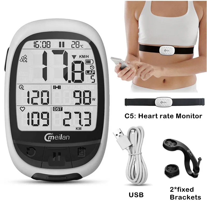 2.3 inch GPS Bike Computer Wireless Speedometer Bluetooth ANT+ Bicycle Odometer Speed Cadence Sensor Heart Rate Monitor Optional
2.3 inch GPS Bike Computer Wireless Speedometer Bluetooth ANT+ Bicycle Odometer Speed Cadence Sensor Heart Rate Monitor Optional