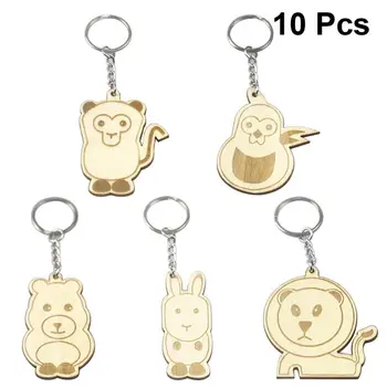 10Pcs Creative Wooden Piece Cartoon Animal Shape Mini Keychain Accessories Keyring Key Holder Ring Hanging Pendant Gift
10Pcs Creative Wooden Piece Cartoon Animal Shape Mini Keychain Accessories Keyring Key Holder Ring Hanging Pendant Gift
