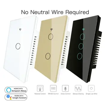 1/2/3 Gang WiFi Smart Switch Transmitter Wall Smart Glass Panel Touch Switch RF433 Remote Control Switch
1/2/3 Gang WiFi Smart Switch Transmitter Wall Smart Glass Panel Touch Switch RF433 Remote Control Switch