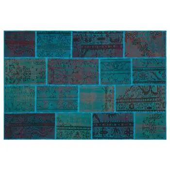 Handmade Turquoise Vintage Overdyed Patchwork Area Rug 156x230 Cm-5'1''X7'7''
Handmade Turquoise Vintage Overdyed Patchwork Area Rug 156x230 Cm-5'1''X7'7''