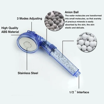 High Pressure Bath Shower Head Boosting Water Saving Filter Handheld Spa Shower Head With Negative Ion Activated Ceramic Beads
High Pressure Bath Shower Head Boosting Water Saving Filter Handheld Spa Shower Head With Negative Ion Activated Ceramic Beads