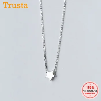 Trusta 100% 925 Solid Real Sterling Silver Jewelry 4mm Star Pendant 43cm Short Clavicle Necklace For Women Girl Jewelry DS1128
Trusta 100% 925 Solid Real Sterling Silver Jewelry 4mm Star Pendant 43cm Short Clavicle Necklace For Women Girl Jewelry DS1128
