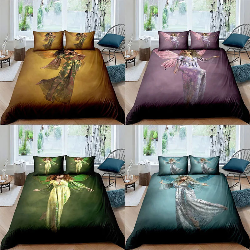 3D Butterfly Wing Fairy Girl Printed Bedding Set Soft Lovely Comfortable 100% Polyester 2/3pcs Duvet Cover Pillowcase Bedclothes
3D Butterfly Wing Fairy Girl Printed Bedding Set Soft Lovely Comfortable 100% Polyester 2/3pcs Duvet Cover Pillowcase Bedclothes