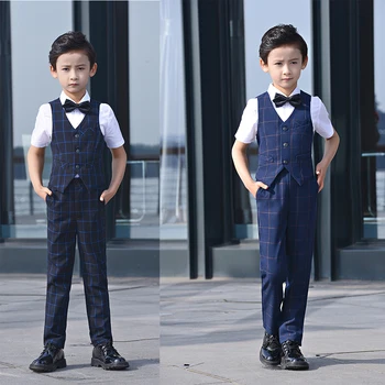 YuanLu 4PCS Boy Suits Vest/Pants/Shirt/Tie Formal Costume For for Weddings Party Piano Baby Clothes Slim Fit Summer Kids Suit
YuanLu 4PCS Boy Suits Vest/Pants/Shirt/Tie Formal Costume For for Weddings Party Piano Baby Clothes Slim Fit Summer Kids Suit