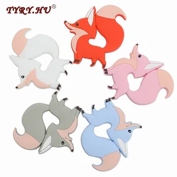 TYRY.HU 1pc Baby Fox Silicone Teether Food Grade Baby Teething Toys Infant Chew Charm Toddler Toys Necklace DIY Baby Teether 
TYRY.HU 1pc Baby Fox Silicone Teether Food Grade Baby Teething Toys Infant Chew Charm Toddler Toys Necklace DIY Baby Teether