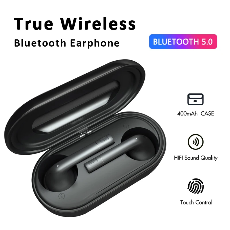 True Wireless Bluetooth Earphone HIFI Bluetooth 5.0 With 400mAh Charging Case Touch Control Voice Assistant
True Wireless Bluetooth Earphone HIFI Bluetooth 5.0 With 400mAh Charging Case Touch Control Voice Assistant