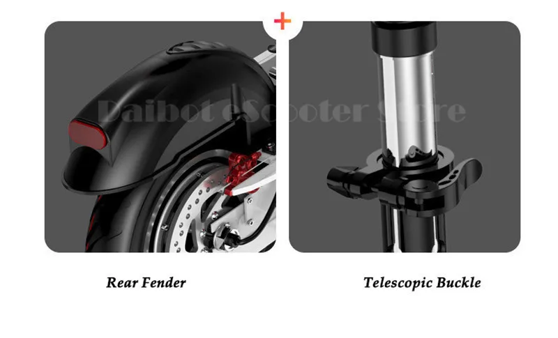 Daibot Electric Scooter For Adults Two Wheel Electric Scooters 10 inch Single Motor 500W Portabe Foldable Electric Skateboard (20)
