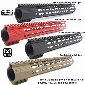 15'' inch Extra Length .308/7.62 Keymod / M-lok Handguard Rail Clamping Style Mount System Black/Tan /Red_Fit Low Profile 
15'' inch Extra Length .308/7.62 Keymod / M-lok Handguard Rail Clamping Style Mount System Black/Tan /Red_Fit Low Profile