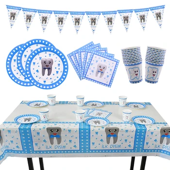 Blue My First Tooth Theme Party Decoration Tableware Paper Cup Plate Napkins Baby Shower Balloons Boy Birthday Party Supplies
Blue My First Tooth Theme Party Decoration Tableware Paper Cup Plate Napkins Baby Shower Balloons Boy Birthday Party Supplies