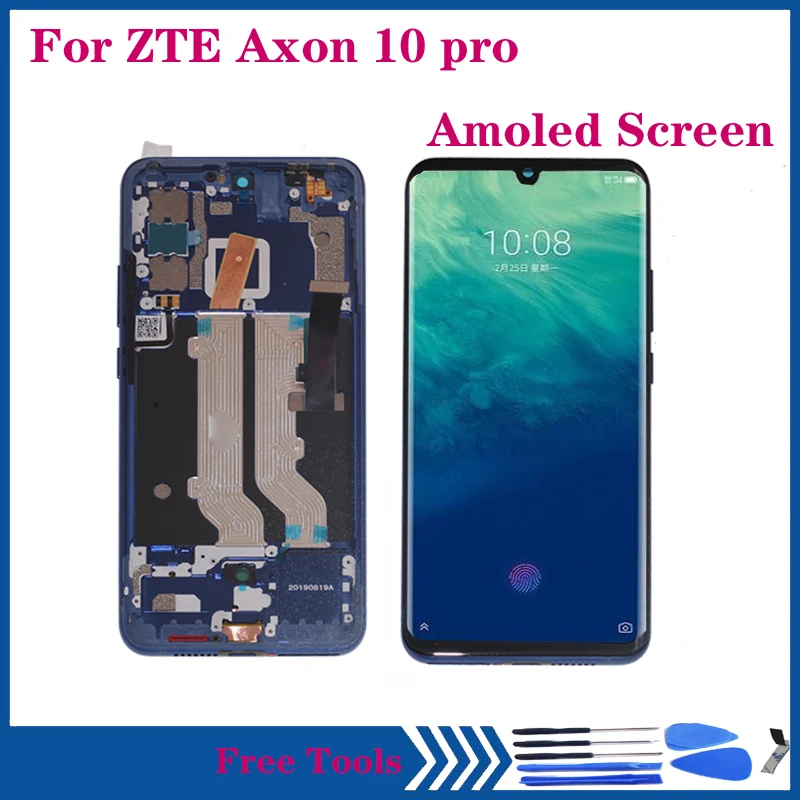 Original Amoled Display For ZTE AXON 10 pro LCD display Touch Screen Digitizer Assembly for axon 10 pro 4G 5G OLED with frame
Original Amoled Display For ZTE AXON 10 pro LCD display Touch Screen Digitizer Assembly for axon 10 pro 4G 5G OLED with frame