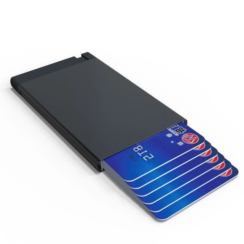 Aluminium women Card Holder Automatic Pop up Antitheft Men ID Bank Card Case Metal Business Credit Card holders Black Silver
Aluminium women Card Holder Automatic Pop up Antitheft Men ID Bank Card Case Metal Business Credit Card holders Black Silver