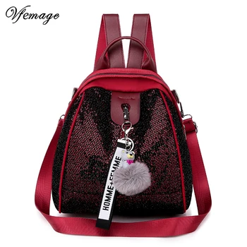 Vfemage High Qulity Oxford Women Backpack Sequin Female Bag Fashion Ladies Backpack School Bags For Girls Sac A Dos Mochila 2019 
Vfemage High Qulity Oxford Women Backpack Sequin Female Bag Fashion Ladies Backpack School Bags For Girls Sac A Dos Mochila 2019