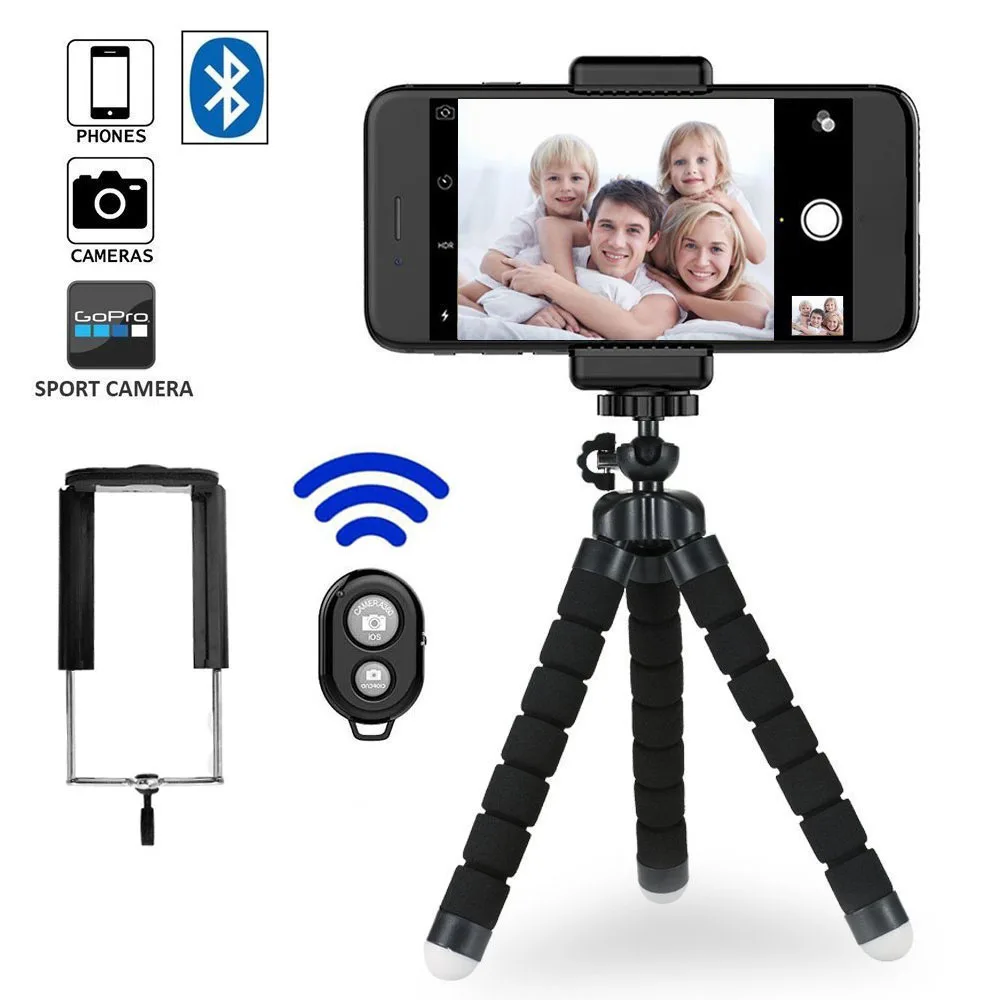 Wireless Bluetooth Remote Mini Flexible Sponge Octopus Tripod Selfie Mobile Phone Stand Holder for Iphone Android Camera Bracket
Wireless Bluetooth Remote Mini Flexible Sponge Octopus Tripod Selfie Mobile Phone Stand Holder for Iphone Android Camera Bracket