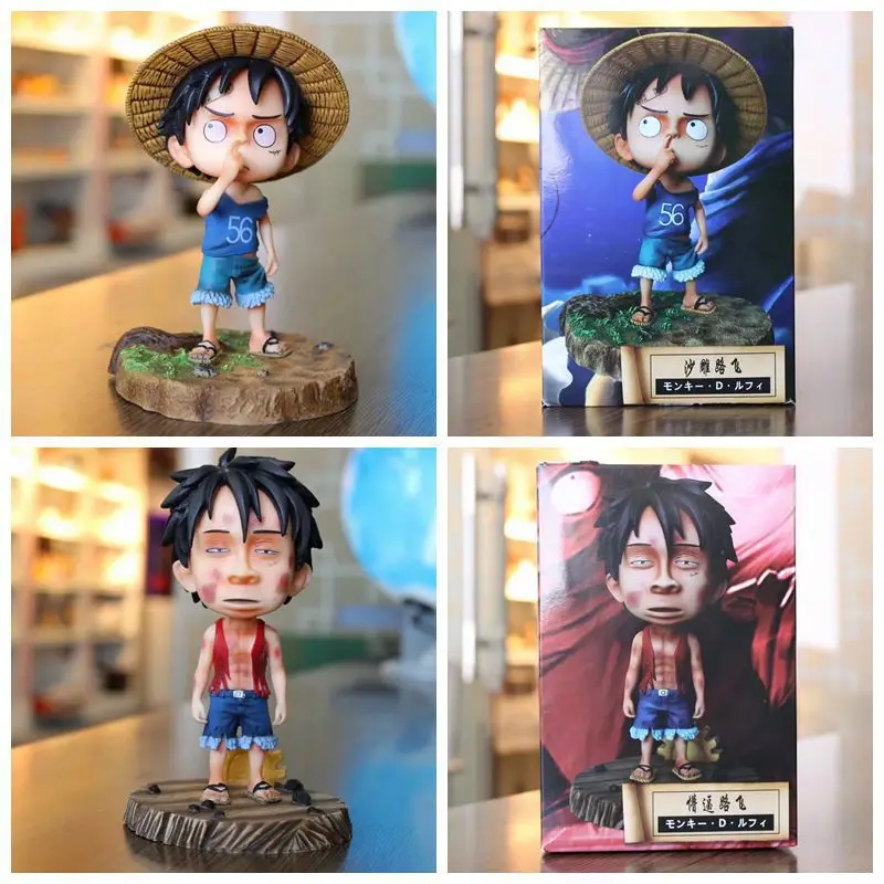 Новинка фигурка аниме экшн-фигурка Een stuk luffy Q version детство Забавная с надписью Pick