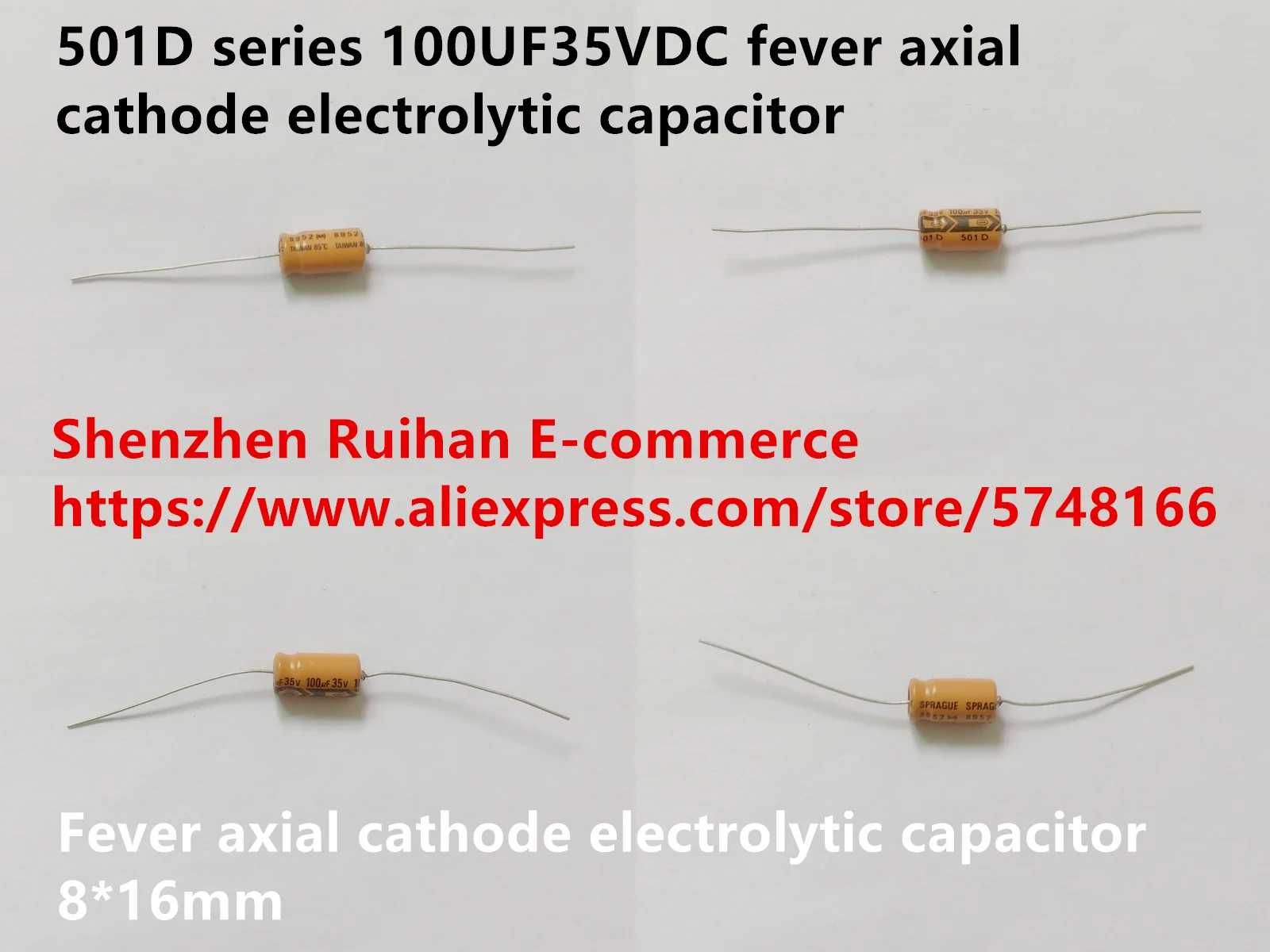 Original new 100% 501D series 100UF35VDC fever axial cathode electrolytic capacitor 8*16mm (Inductor)
Original new 100% 501D series 100UF35VDC fever axial cathode electrolytic capacitor 8*16mm (Inductor)
