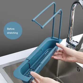 Telescopic Sink Storage Rack Holder Expandable Drain Basket Adjustable Sponge Rag Shelf Rack Household Kitchen Accessories
Telescopic Sink Storage Rack Holder Expandable Drain Basket Adjustable Sponge Rag Shelf Rack Household Kitchen Accessories