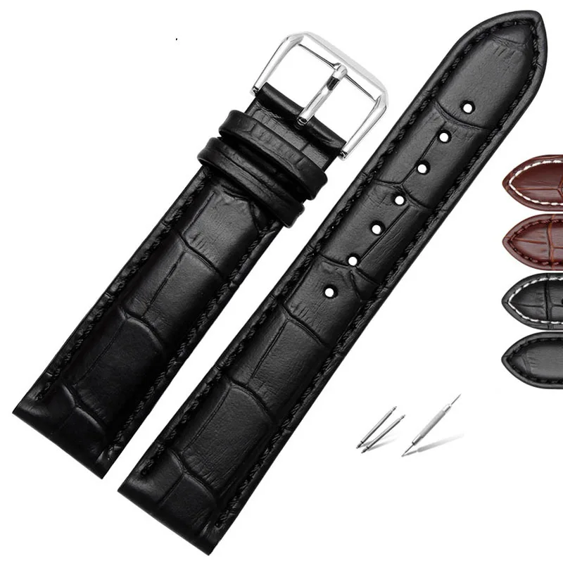 

cow genuine leather watchband for brand wristband 12mm 14mm 15mm 16mm 17mm 18mm 19mm 20mm 21mm 22mm 23mm 24mm men women straps
