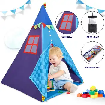 Portable Children's Tents 1.3m with Tent Light Play House Kid Cotton Canvas Play Tent Wigwam Child Little Teepee Room Decoration
Portable Children's Tents 1.3m with Tent Light Play House Kid Cotton Canvas Play Tent Wigwam Child Little Teepee Room Decoration