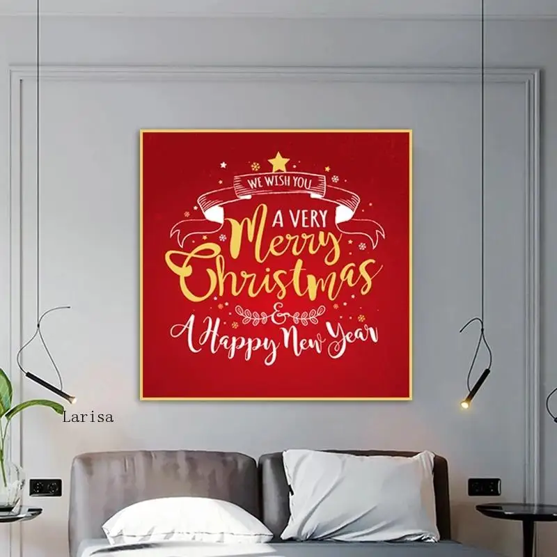 Merry Christmas Posters Happy New Year Wall Art Canvas Paintings Prints Red Picture for Living Room Home Christmas Decor
Merry Christmas Posters Happy New Year Wall Art Canvas Paintings Prints Red Picture for Living Room Home Christmas Decor