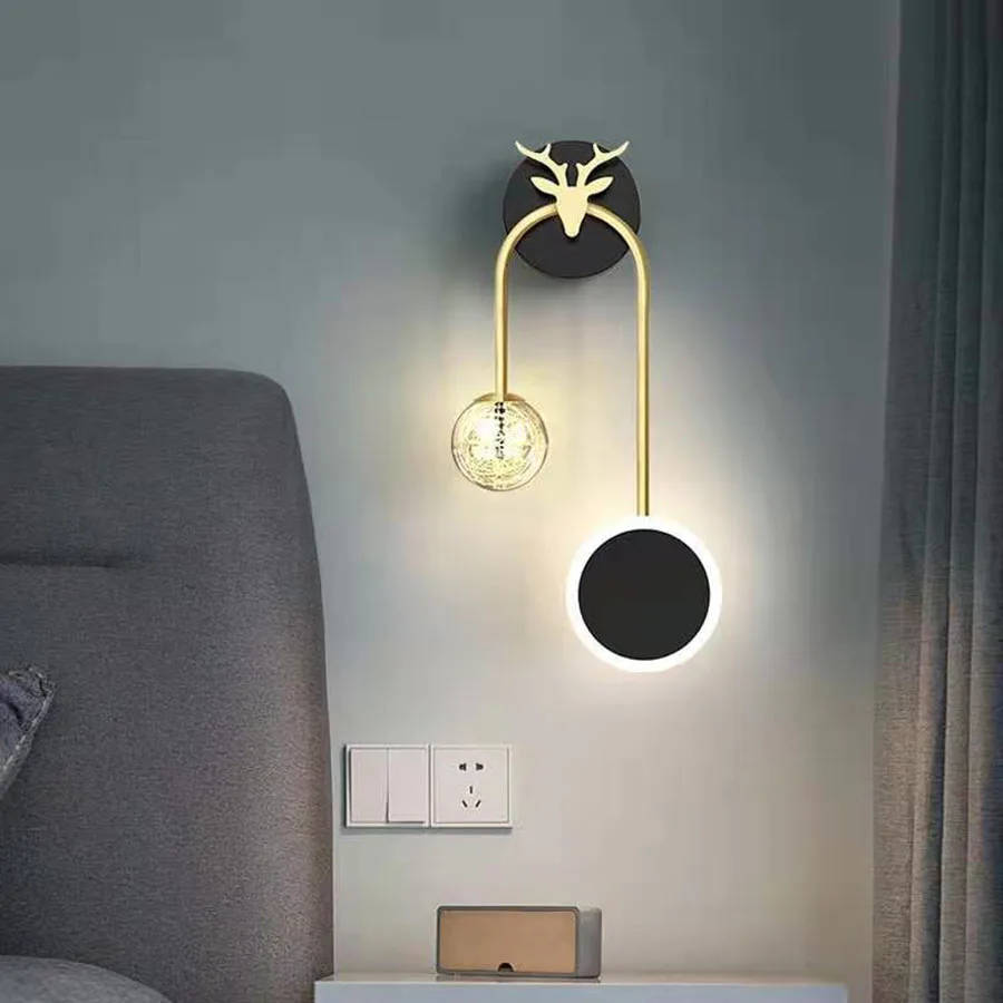 Modern LED Wall Lamp Glass Ball Bedside Light Nordic Creative TV Background Lighting Luxury Iron Art Wall Sconce For Living Room
Modern LED Wall Lamp Glass Ball Bedside Light Nordic Creative TV Background Lighting Luxury Iron Art Wall Sconce For Living Room