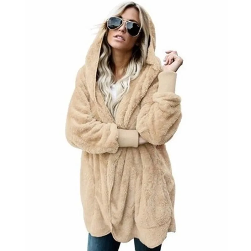 2019 Winter Fleece Sweater Sherpa Fleece Hooded Oversized Long Cardigan Teddy Fluffy Autumn Winter Warm Wear Female Sweaters
2019 Winter Fleece Sweater Sherpa Fleece Hooded Oversized Long Cardigan Teddy Fluffy Autumn Winter Warm Wear Female Sweaters
