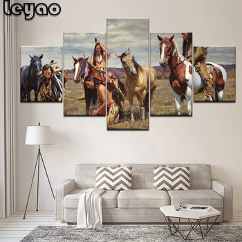 5 Panel American Native Tribes Indian horse diamond painting Art Picture diamond mosaic cross stitch Living Room Artwork
5 Panel American Native Tribes Indian horse diamond painting Art Picture diamond mosaic cross stitch Living Room Artwork