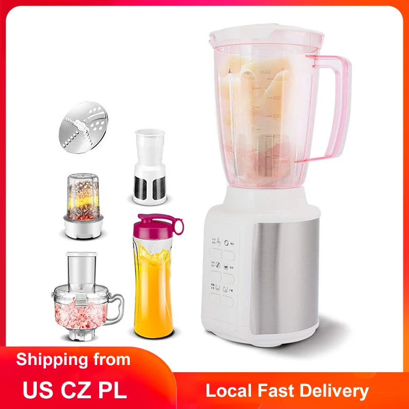 Multifunctional Blender Automatic Timer Fruit Juicer Ice Smoothies Mixer Meat Grinder Food Processor
Multifunctional Blender Automatic Timer Fruit Juicer Ice Smoothies Mixer Meat Grinder Food Processor