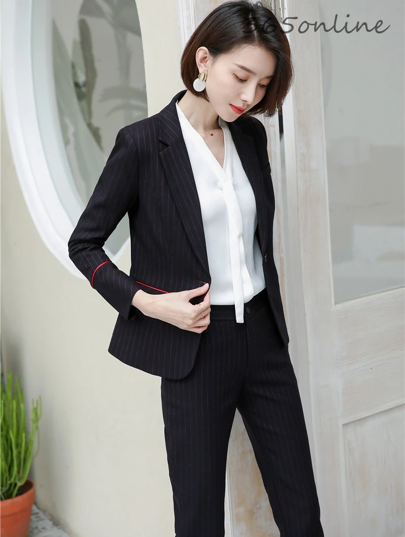 High Quality Fabric Fashion Striped OL Styles Women Business Suits Autumn Winter Ladies Office Professional Blazers Pantsuits
High Quality Fabric Fashion Striped OL Styles Women Business Suits Autumn Winter Ladies Office Professional Blazers Pantsuits