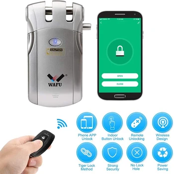 WAFU Smart WiFi Electronic Lock Remote Control Invisible Keyless Entry Door Lock Zinc Alloy Metal Smart Door Lock
WAFU Smart WiFi Electronic Lock Remote Control Invisible Keyless Entry Door Lock Zinc Alloy Metal Smart Door Lock