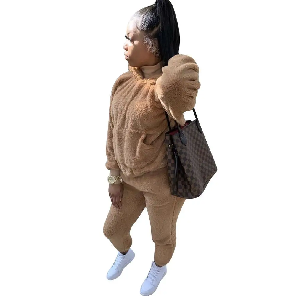 Adogirl Casual Women Plush Warm Fluffy Suits Long Sleeve Hooded Sweatshirt Jogger Pants Two Pieces Set Sporty Home Tracksuits
Adogirl Casual Women Plush Warm Fluffy Suits Long Sleeve Hooded Sweatshirt Jogger Pants Two Pieces Set Sporty Home Tracksuits