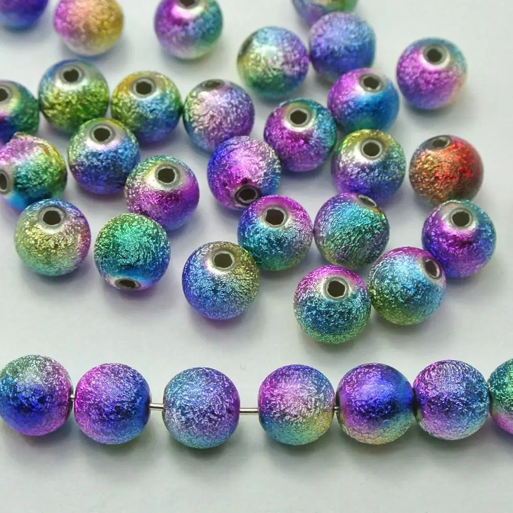 100 Peacock Multi-Color Glitter Acrylic Round Beads 10mm(3/8") Spacer Finding
100 Peacock Multi-Color Glitter Acrylic Round Beads 10mm(3/8") Spacer Finding