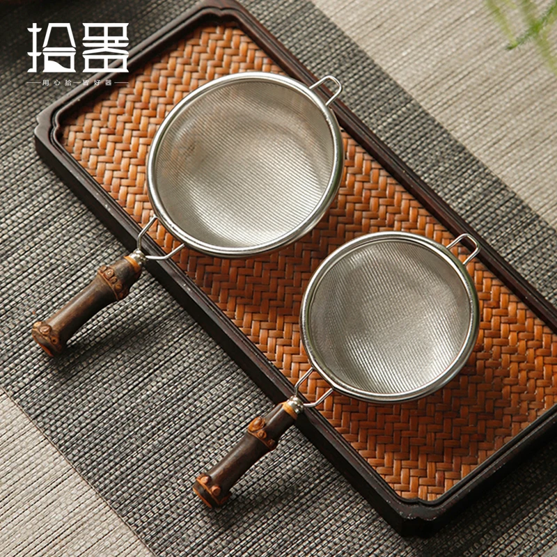 Japanese style bamboo handle tea strainer stainless steel tea strainer creative tea strainer strainer fair cup tea set
Japanese style bamboo handle tea strainer stainless steel tea strainer creative tea strainer strainer fair cup tea set