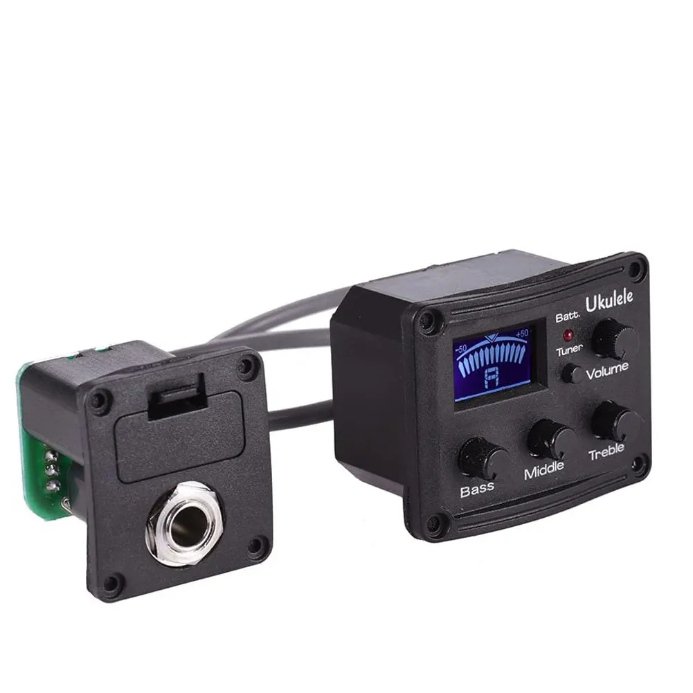 Ukulele Pickup Ukelele Piezo Pickup Preamp 3-Band EQ Equalizer Tuner System With LCD Display For Ukulele Guitar Accessories
Ukulele Pickup Ukelele Piezo Pickup Preamp 3-Band EQ Equalizer Tuner System With LCD Display For Ukulele Guitar Accessories