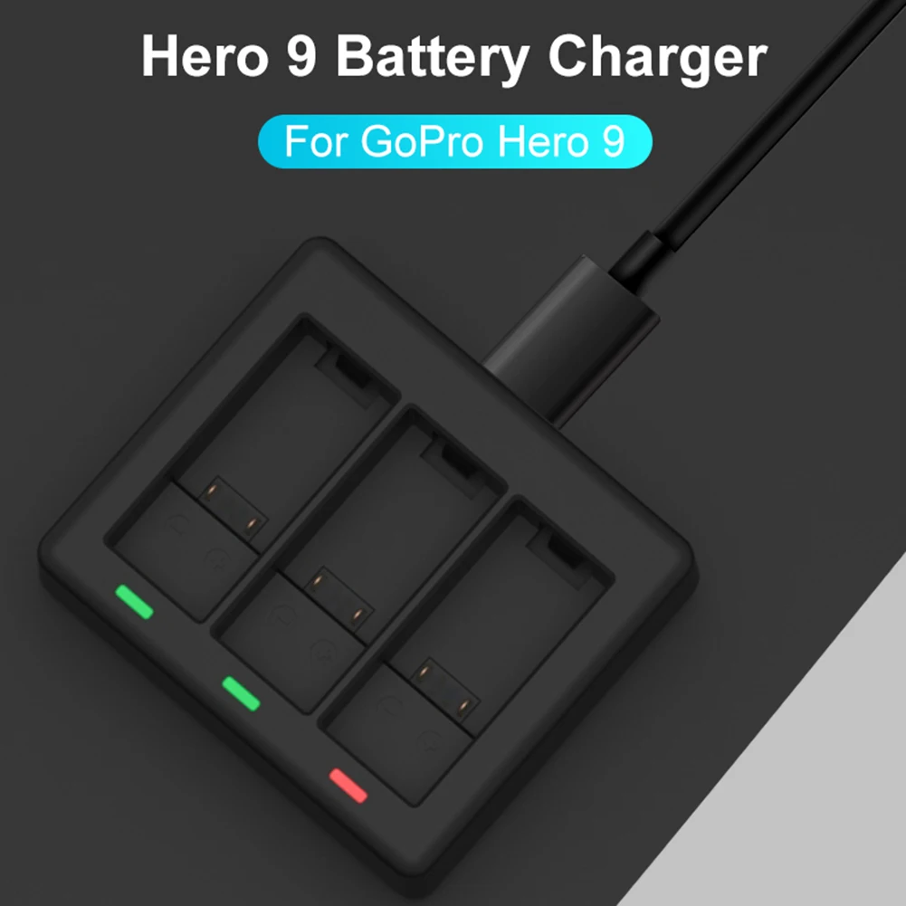 3 Channel Battery Charger for GoPro HERO 9 Black with Type C/USB Charging Cable Battery Charger for Gopro Hero 9 Accessories
3 Channel Battery Charger for GoPro HERO 9 Black with Type C/USB Charging Cable Battery Charger for Gopro Hero 9 Accessories