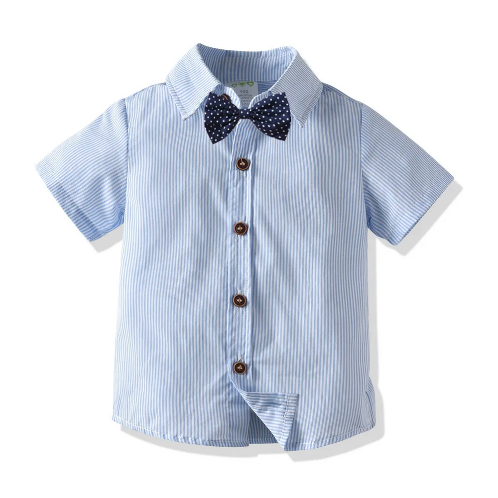2020 Summer Baby Boy Short Sleeve Striped Button Down Casual Blouse Boys Bowtie Fashion Clothes Tops Shirts Clothes Outfits Q30
2020 Summer Baby Boy Short Sleeve Striped Button Down Casual Blouse Boys Bowtie Fashion Clothes Tops Shirts Clothes Outfits Q30