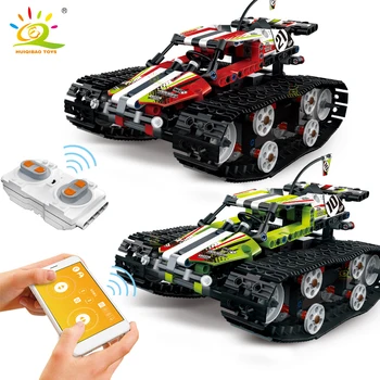 HUIQIBAO 410pcs APP Remote Control Crawler Car Building Blocks Technic Creator RC Tracked truck Motor Power Bricks Children Toys 
HUIQIBAO 410pcs APP Remote Control Crawler Car Building Blocks Technic Creator RC Tracked truck Motor Power Bricks Children Toys