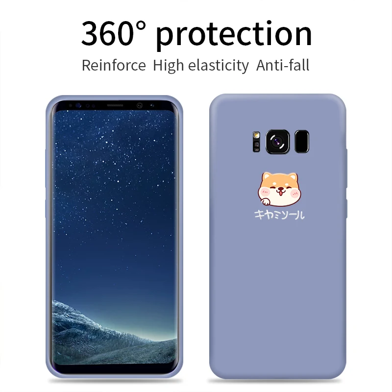 ASINA и рисунком в виде милых собачек жидкий силиконовый чехол для Samsung Galaxy S8 S9 S10